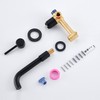 YardMonet Wall Mount Bathroom Faucet Matte Black, Single Handle Wall