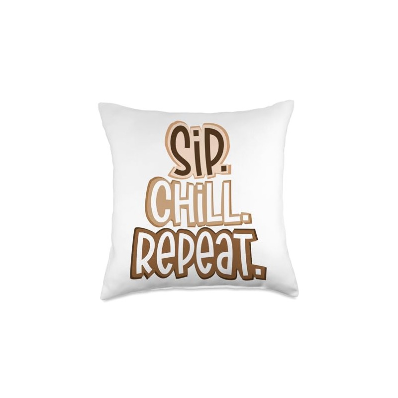 Sip Chill Repeat Cold Brew Latte Iced Coffee Lover Espresso