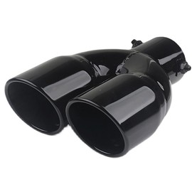 MIMIA Muffler Cutter, 2 Rolls, For Cars, Muffler, Tailpipe, Dress-Up, Stainless Steel, Titanium (Black: Straight)