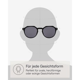 Kapten & Son Manila Sunglasses | Sunglasses for Men and Women with Sun and UV Protection | Stylish, Round Lens Shape | Unisex Sunglasses, all black