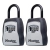 Master Lock Kit 2x Candados Caja Llaves Grillete Puerta Master