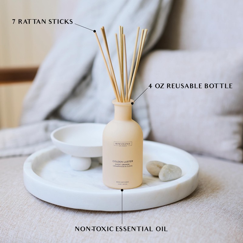 Benevolence LA Reed Diffuser - Orange, Cedarwood & Clove |
