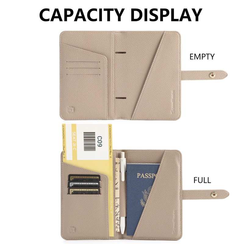 SEPWIK Passport Holder Cover PU Leather Travel Wallet Case RFID