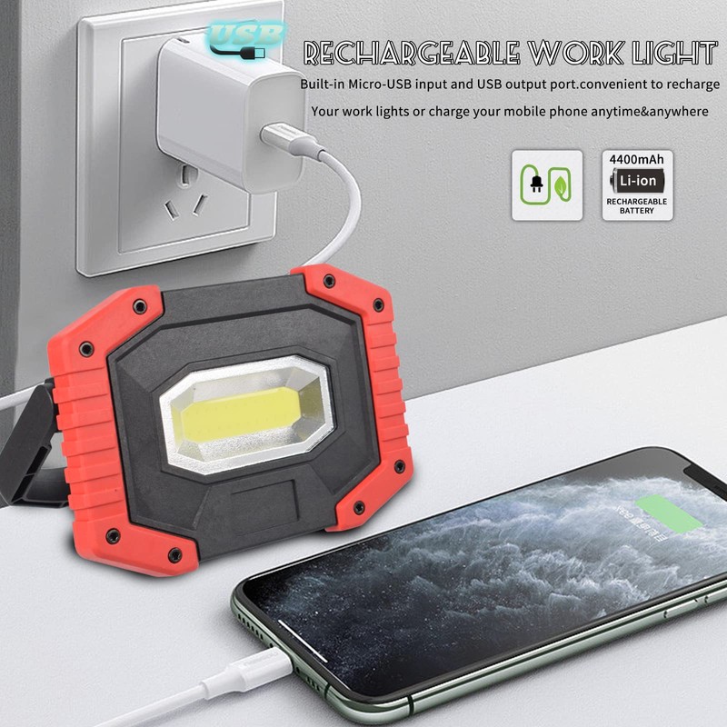 OTYTY Work Light Rechargeable, LED Work Light Portable Flood Lights