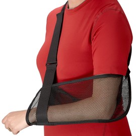 Mesh Arm Shoulder Sling - Shoulder Immobilizer for Shower - Adjustable Arm Brace Support for Rotator Cuff, Elbow and Other Injury Right/Left & Splint Elevation Support for Men and Women
