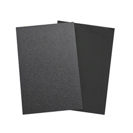 ABS Plastic Sheet 1/8 Inch Thick, 2 Pack 8" x 12" x 3mm Black Moldable Thermoplastic Panel Smooth & Textured Finish High Tensile for DIY Crafts Car Interiors Home Decoration (Black, 8''×12'')