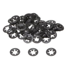 QUARKZMAN Pack of 60 Inner Tooth Star Washers M5 Compression Spring Clips Quick Release Lock Washers 65Mn Steel Pressure Nuts