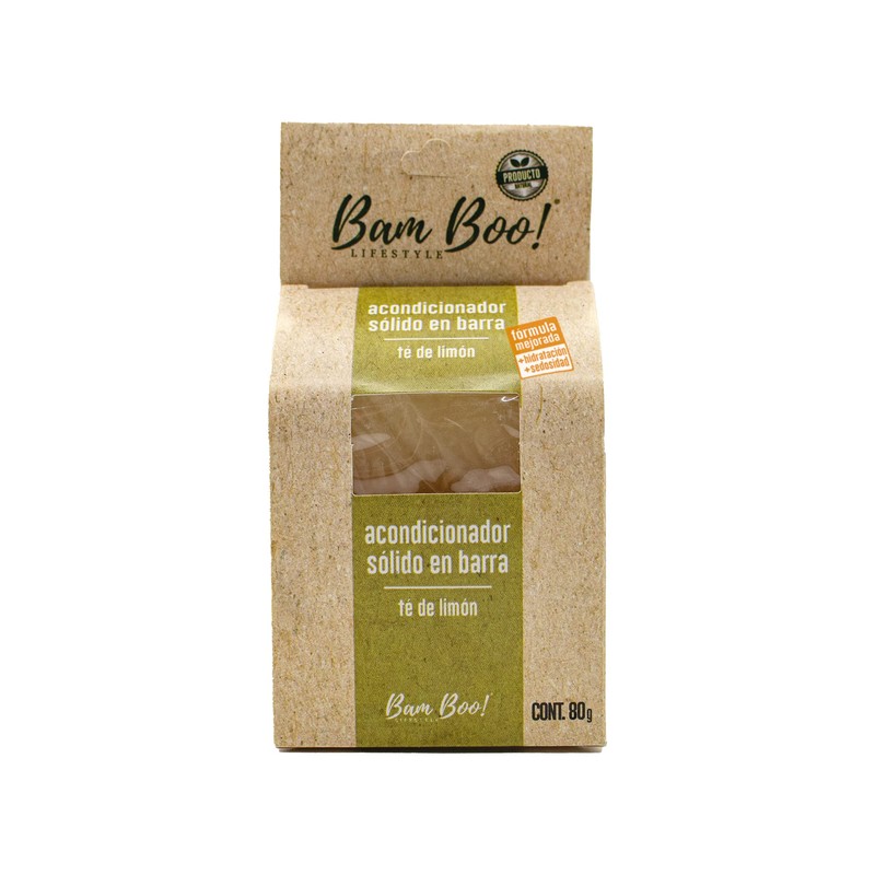 Acondicionador Sólido Artesanal Natural Té Limón 80 g Bam Boo!