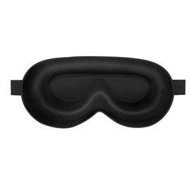 townsslik 3D Sleep Eye mask, Double-Sided 19mm Luxurious Mulberry Silk,not Affect Eyelashes,Comfortable for Eyes,Adjustable Shoulder Strap, Suitable for Men, Women and Children, Black