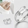 Yunobi 925 Sterling Silver Ring - Adjustable Hug Hands Ring