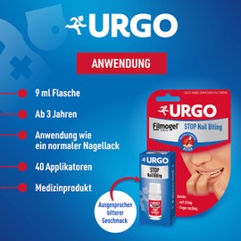Urgo - Stop Nail Biting - For Chewed and Damaged Nails and Thumb Sucking - 9 ml