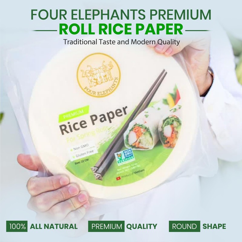 22CM Round Rice Paper Non-GMO | Pack of 3 (12