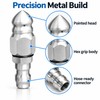 Sewer Jetter Nozzle Kit for Pressure Washer Use – Stainless