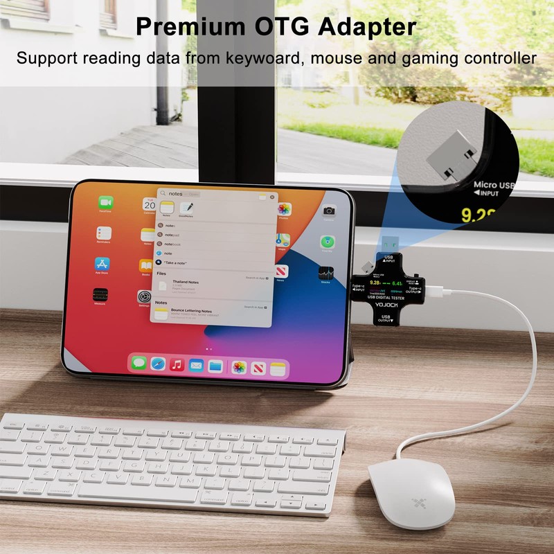 YOJOCK USB Tester Messger?t 2-in-1 USB C Strommessger?t Digital Multimeter