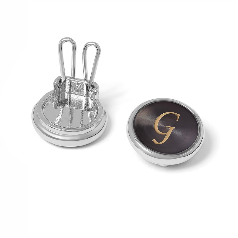 BUTTON COVER WITH LETTER G INITIALS, Accessories for Men