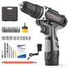 SALEM MASTER Cordless Power Drill, 12V Power Drill 30Nm, 3/8”