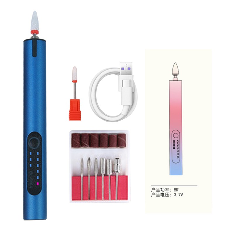 Electric Nail Grinding Machine Portable Rechargeable Nail Polishing Machine for
