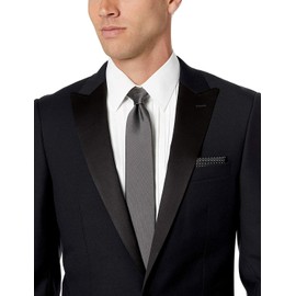 Adam Baker Designed, Men's One Button Peak Lapel Two-Piece Tuxedo - Black - 42R
