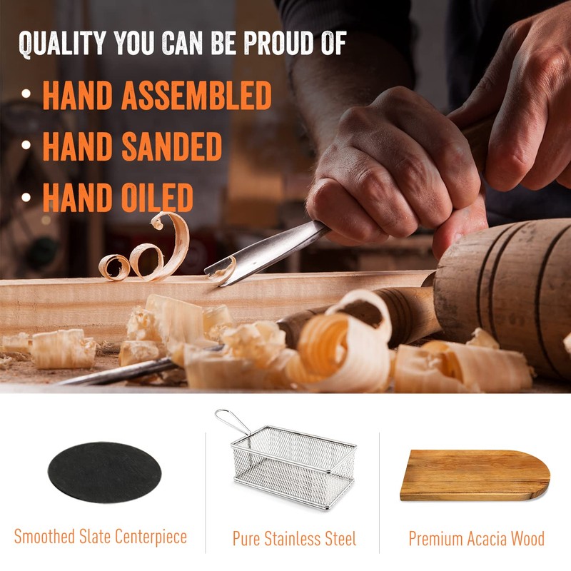 Yukon Glory™ Burger Serving Set, Perfect For Foodies, Burger Lovers
