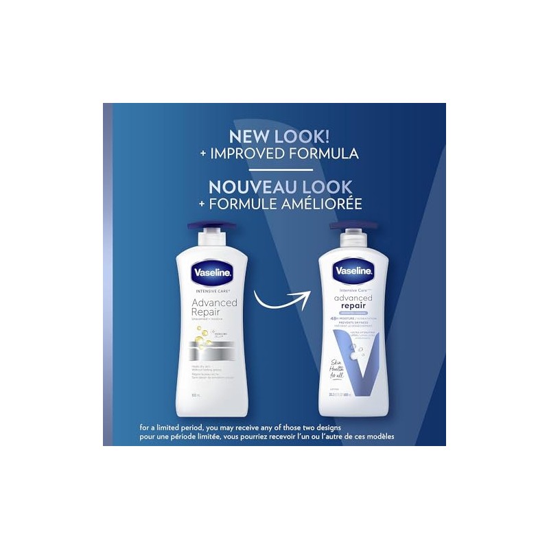 Vaseline Intensive Care Advanced Repair Loción hidratante curativa sin perfume,