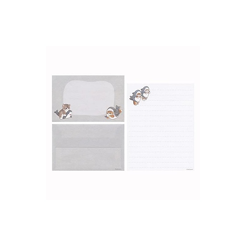 Active Corporation Mofusand F06 Letter Set [Shark] Cat Cat Stationery