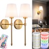 Battery Operated Wall Sconces Set Of 2, Wireless Battery Wall