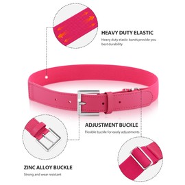 AWAYTR Youth Baseball Belt Boys - Adjustable Elastic Softball Belt for Kids Girls Pants Uniform(Hot Pink, 20''-34'')