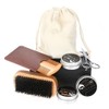 3pcs Beard Care Kit Balm Comb Brush Scissor Comb Bag