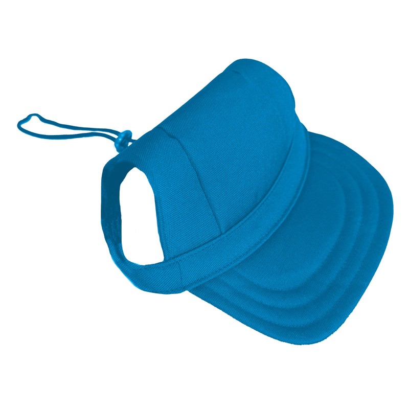 Rainbow Heart Dog Hat Cap Sun Visor | Adjustable Neck