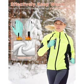 RIGWARL Waterproof Winter Gloves for Men Women Cold Weather, Touchscreen Running Gloves with Adjustable Zipper Wrist for Hiking Cycling Fishing Outdoor Work