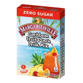 Margaritaville Caribbean Fruit Punch Drink Mix - Pack of 6-6 Per Box - 36 Total Servings - Singles To Go - Low Calorie Powdered Drink Mix - Just Add Water