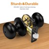 Probrico Privacy Door Knobs Black Matte Privacy Lock, Keyless Standard