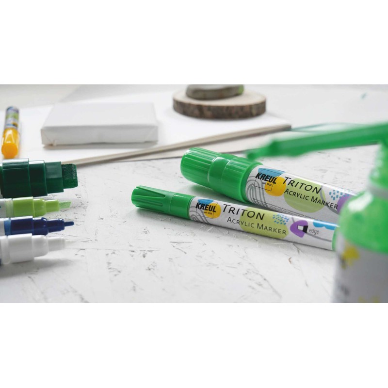 KREUL Triton 17617 Acrylic Marker Fine, White, Line Width Approx.