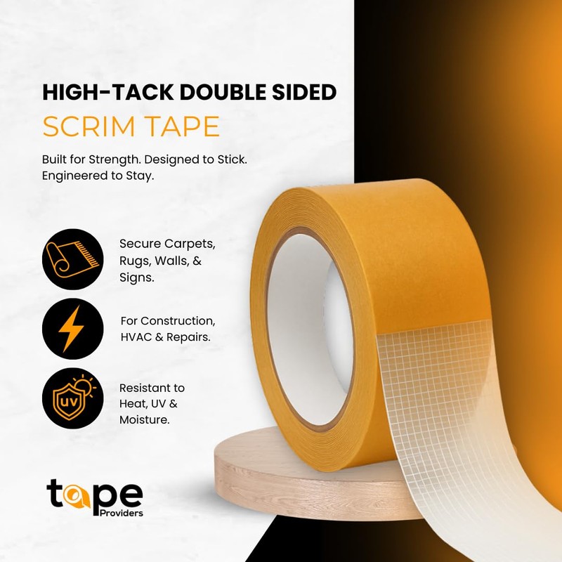 WOD High-Tack Double Sided Scrim Tape – 3 in. x