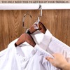 Jetec 96 Pieces Clear Clothes Hanger Connector Hooks Hanger Extender