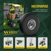 Wiltire (2 Pack) 4.10/3.50-4 Flat Free Tire and Wheel 10-Inch