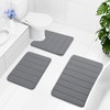 Buganda Memory Foam U-Shaped Contour Toilet Rugs, Non Slip Absorbent,