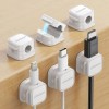 JOYROOM 6 Pack Magnetic Cable Clips, Adjustable Cord Holder, Under