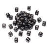 About 338pcs Acrylic Beads Square A-Z Letter Beads Cube Initial