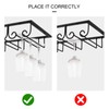 MOCOUM Under Cabinet Glass Rack, Stemware Hanger - 3 Rows