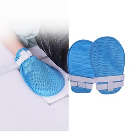 CRAZY ROSA Dementia Restraint Gloves - 2PCS Anti-Scratch Protective Breathable Hand Mitts for Unisex Elderly Bedridden