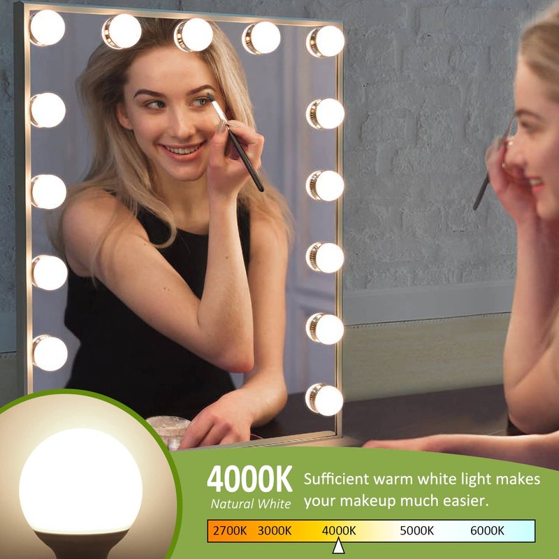 GIOVAR 8-Pack LED Bathroom Light Bulbs, 4000K Natural White Night