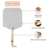 OUII Pizza Peel - 16 x 14-inch Aluminum Metal Spatula