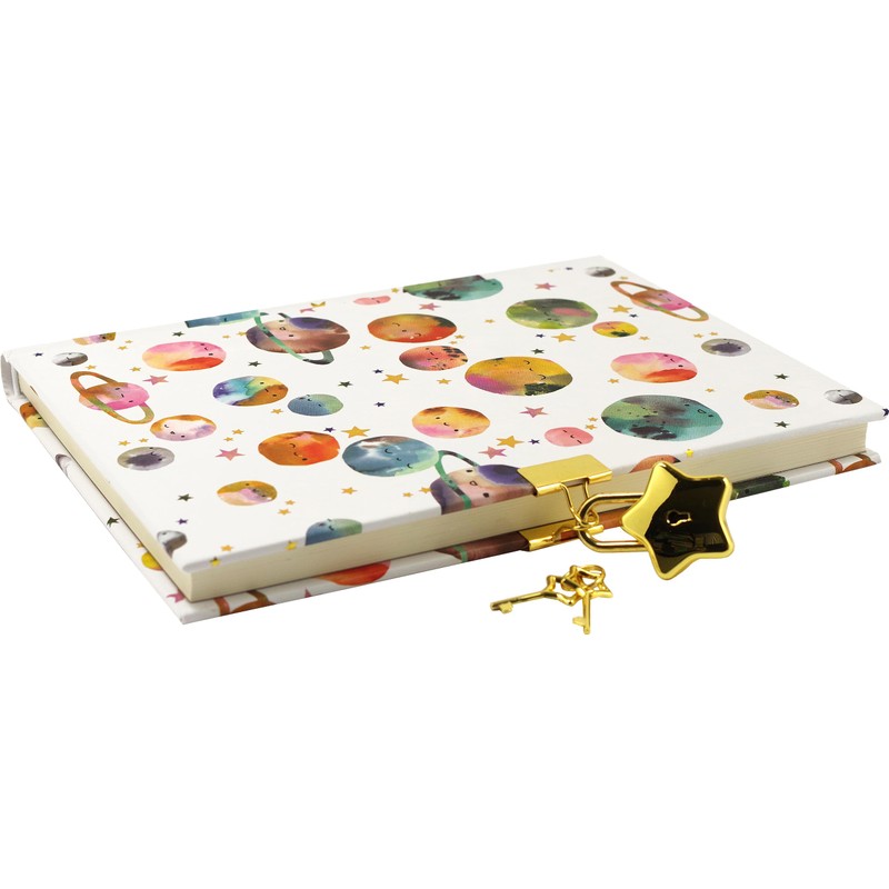 Outer Space Diary with Lock (Upgraded lock!)