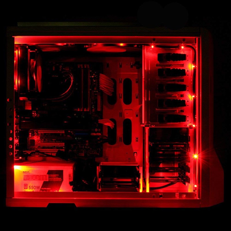 Miheal LED Light Strip Computer Lighting Red, Magnetic, Molex Connector,