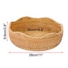 IGNPION Rattan Storage Bowl Woven Fruit Basket Round 26cm Bread