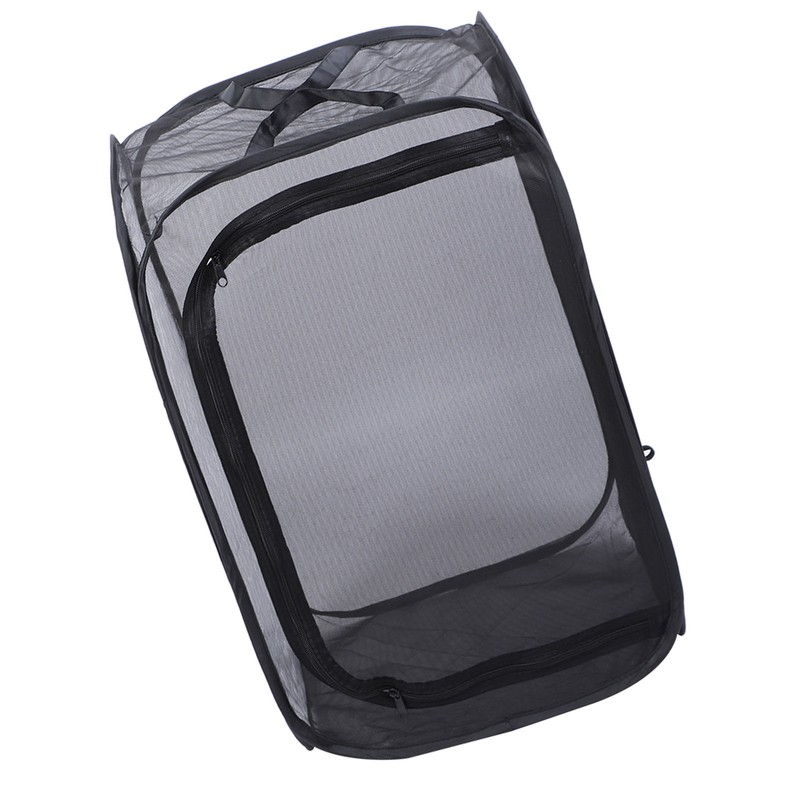 Black Collapsible Foldable Ventilated Insect Light Transmission Mesh Cage House