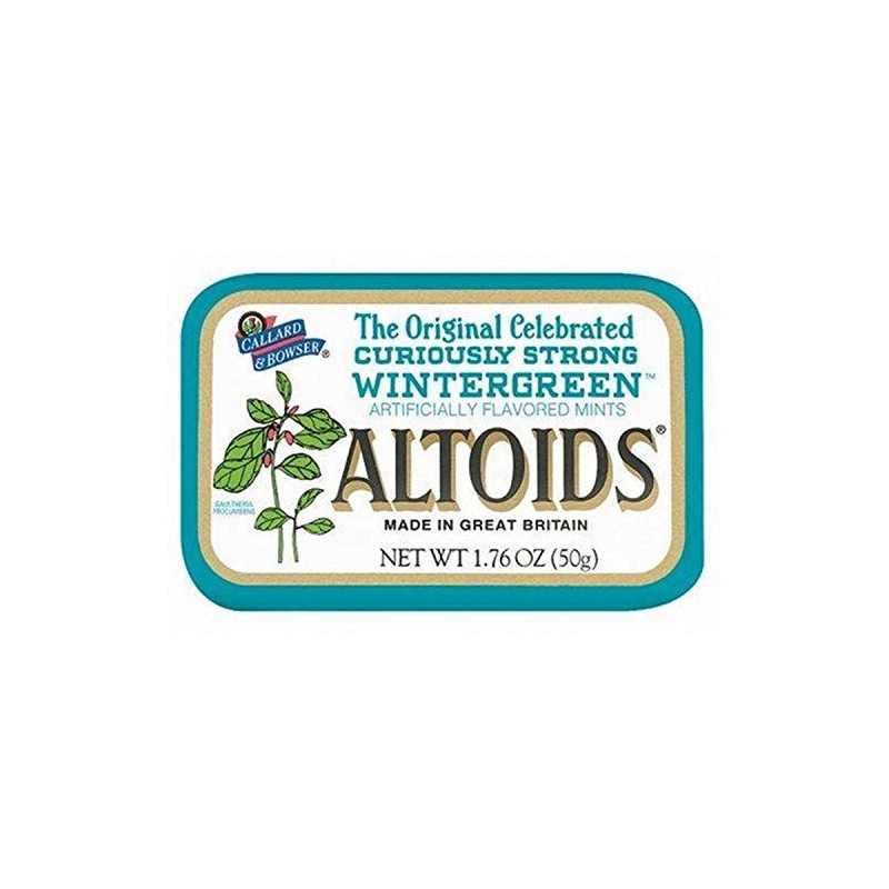 Altoids Wintergreen Curiously Strong Mints 1.76 oz (Pack of 12)