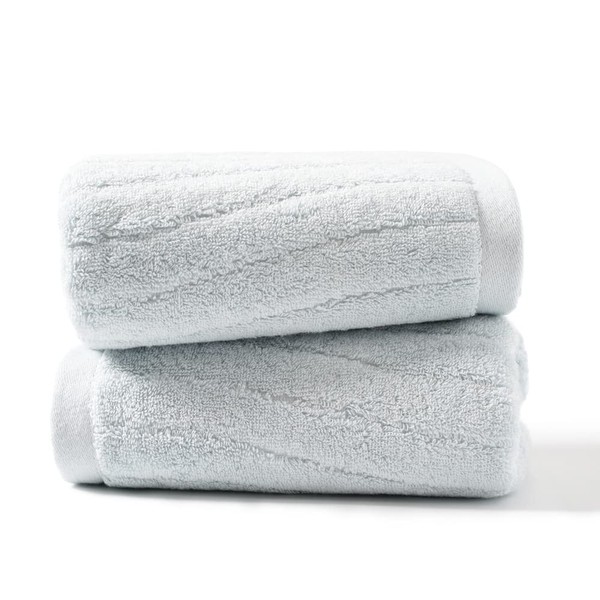 sense gnosis Blue Hand Towels Set of 2 Wave Pattern