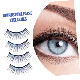 Baluue 5pairs Exaggerated False Eyelashes Diamond for Performance of Thick for Stage Cosplay and Costume Parties for Dramatic Looks
